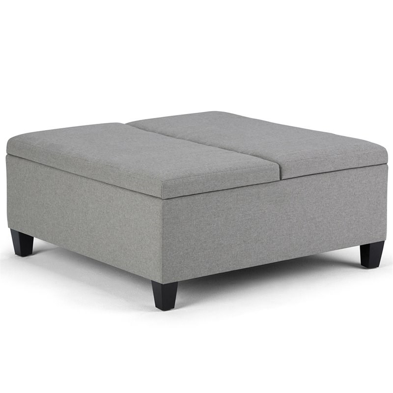 simpli home ellis coffee table storage ottoman