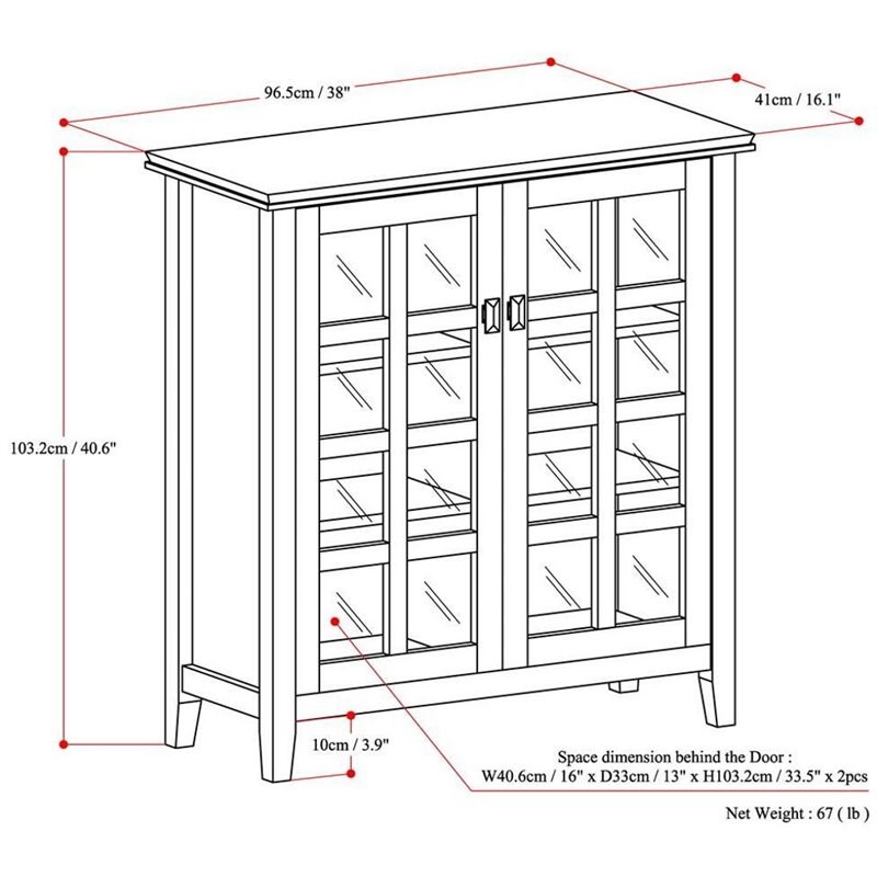 Simpli Home Artisan Wood 38
