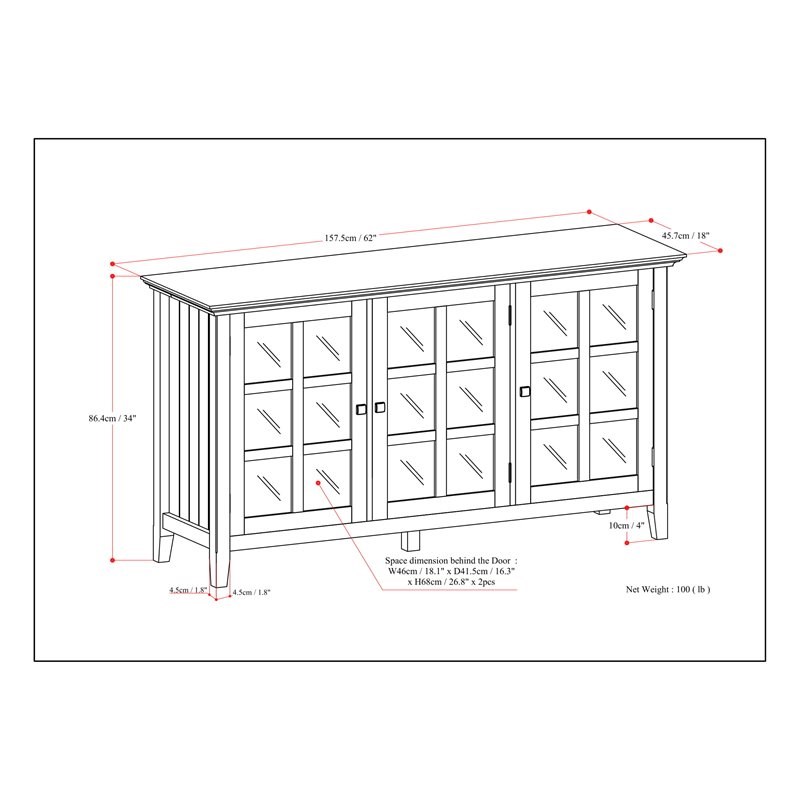 Simpli Home Acadian Wood 62