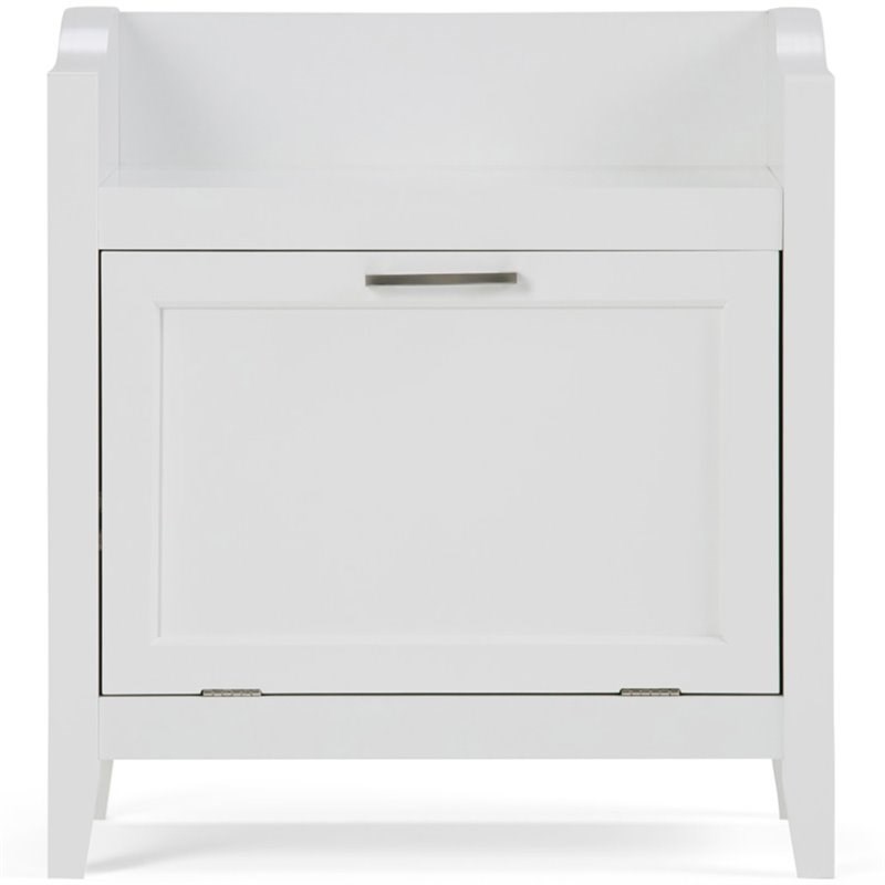 Simpli Home Avington Wood 24 Bathroom Storage Cabinet In Pure White Axcbsavn06 Wh