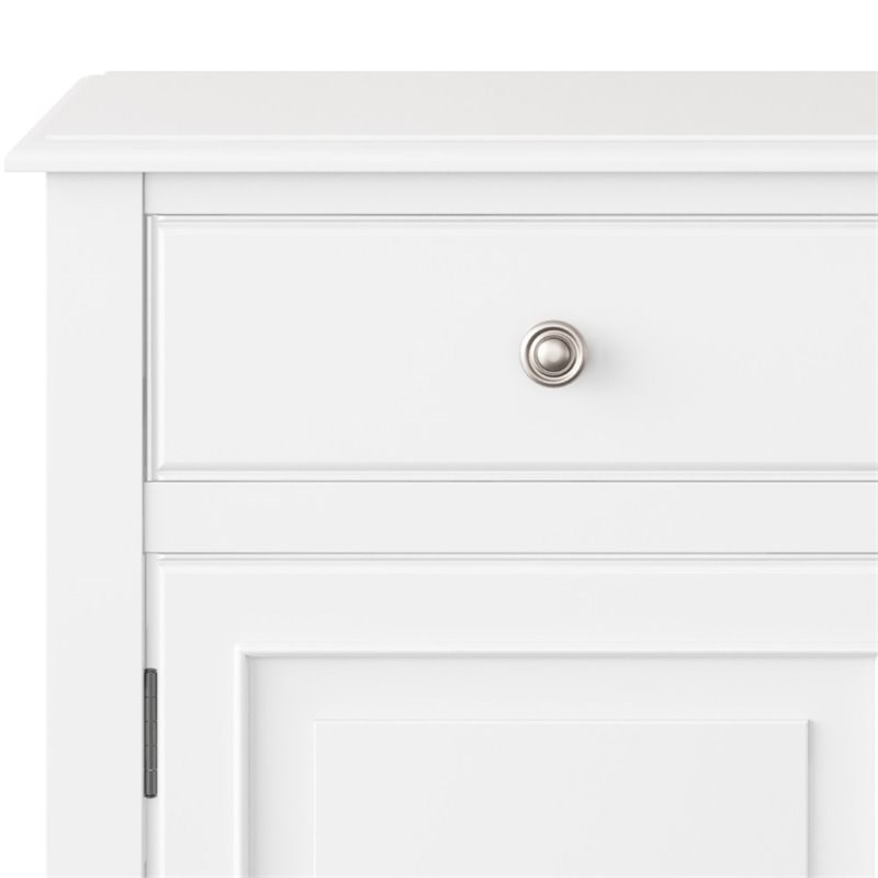 Simpli Home Connaught 2 Door Solid Wood Entryway Console Table in White