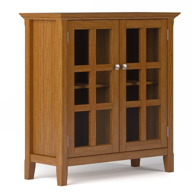 simpli home acadian solid wood accent in light golden brown axcaca14lgb