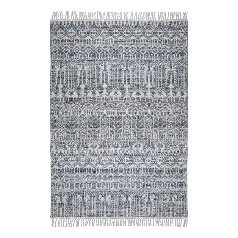 Banning 6 x 9 Area Rug Contemporary in Ivory and Gray
