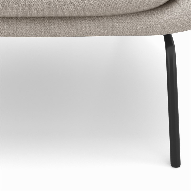 Elmont 30 inch Wide Mid Century Modern Accent Chair in Natural Linen