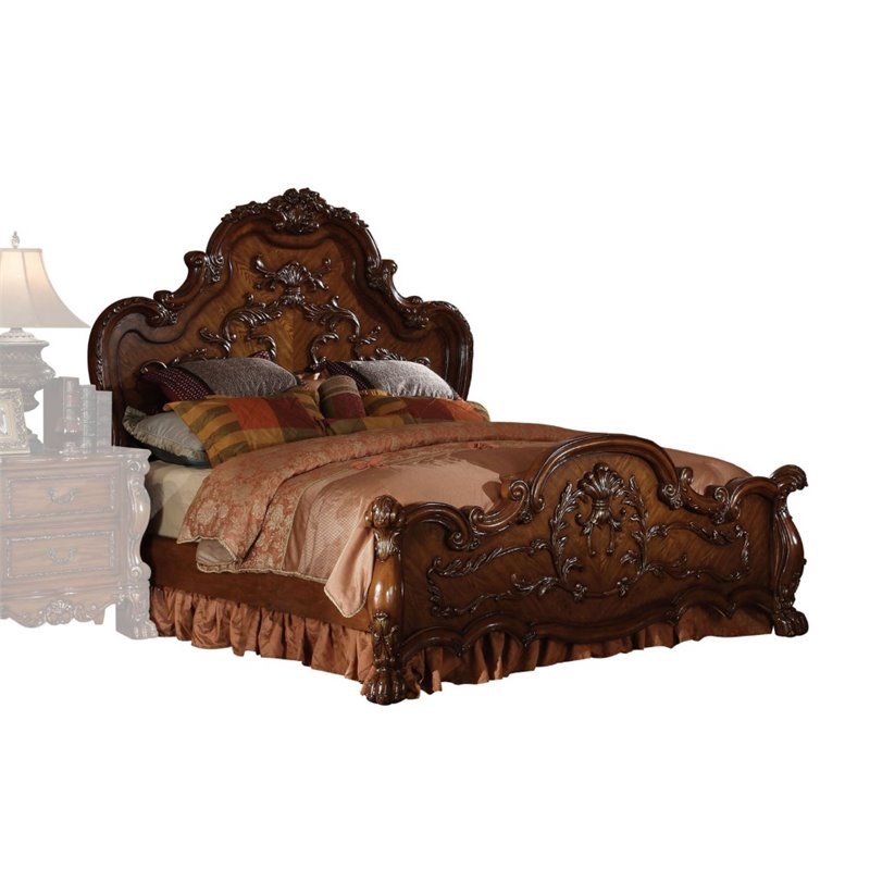 ACME Dresden California King Bed in Cherry Oak