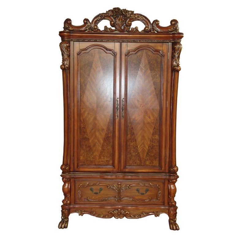 acme dresden tv armoire in cherry oak 12147