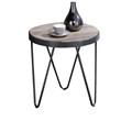 ACME Bage End Table in Weathered Gray Oak