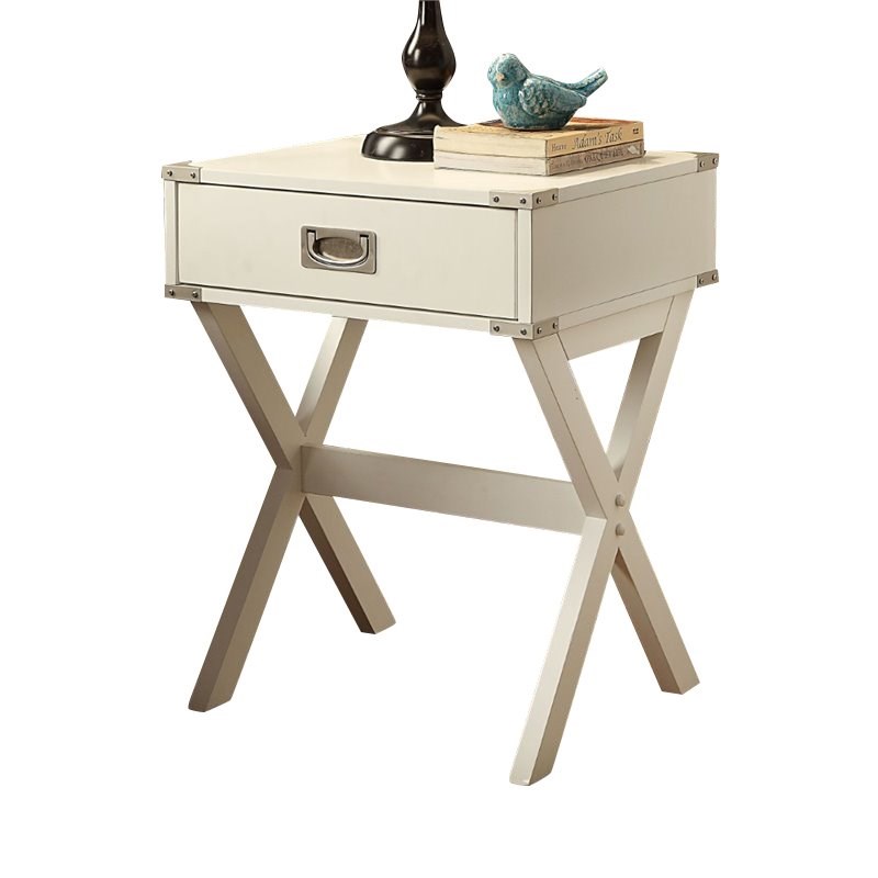 ACME Babs End Table in White