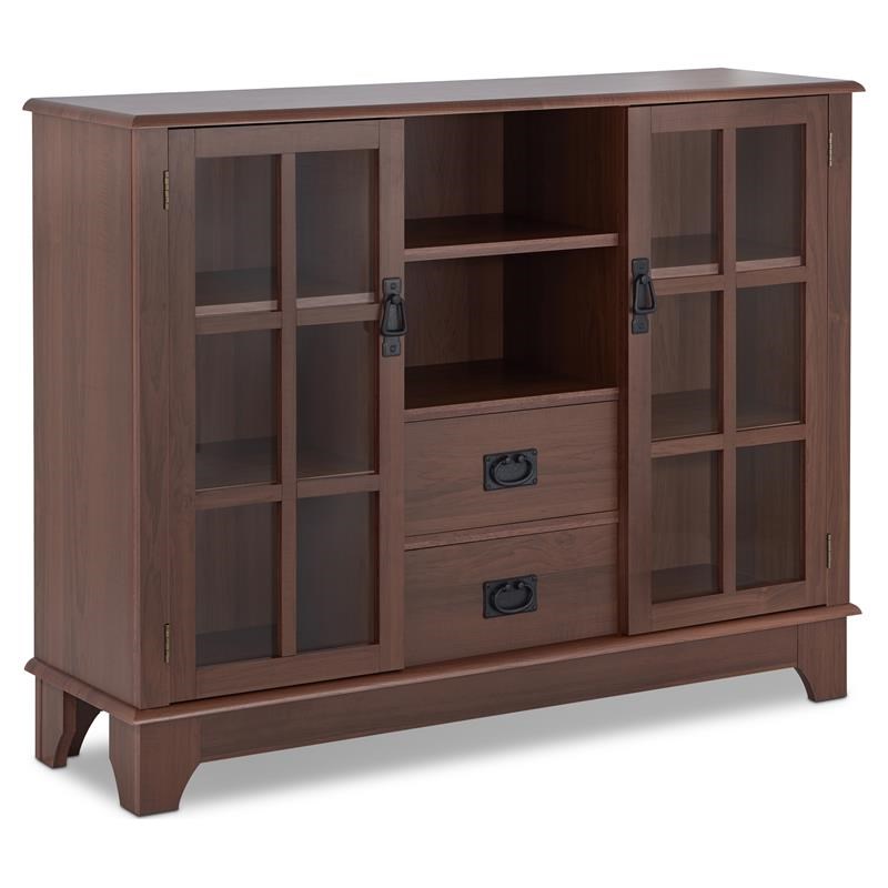 ACME Dubbs Storage Wood Console Table with 2 Doors in Walnut