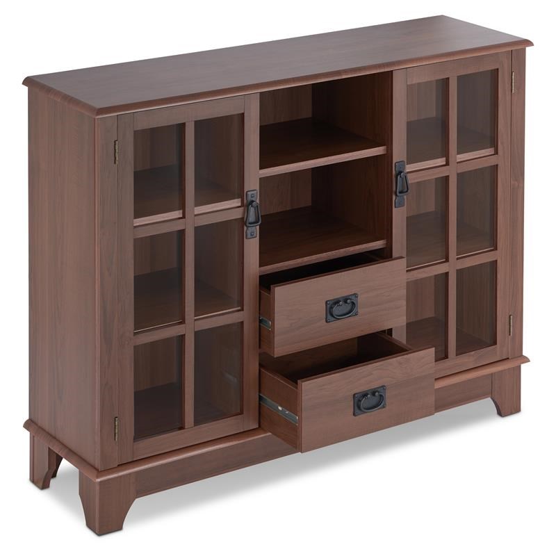 ACME Dubbs Storage Wood Console Table with 2 Doors in Walnut