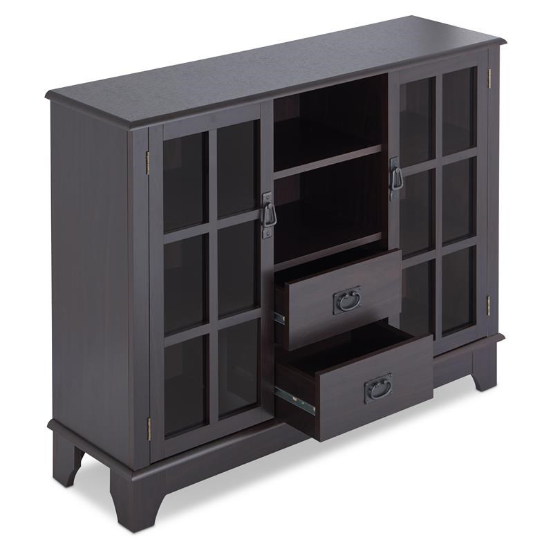 ACME Dubbs Storage Wood Console Table with 2 Doors in Espresso