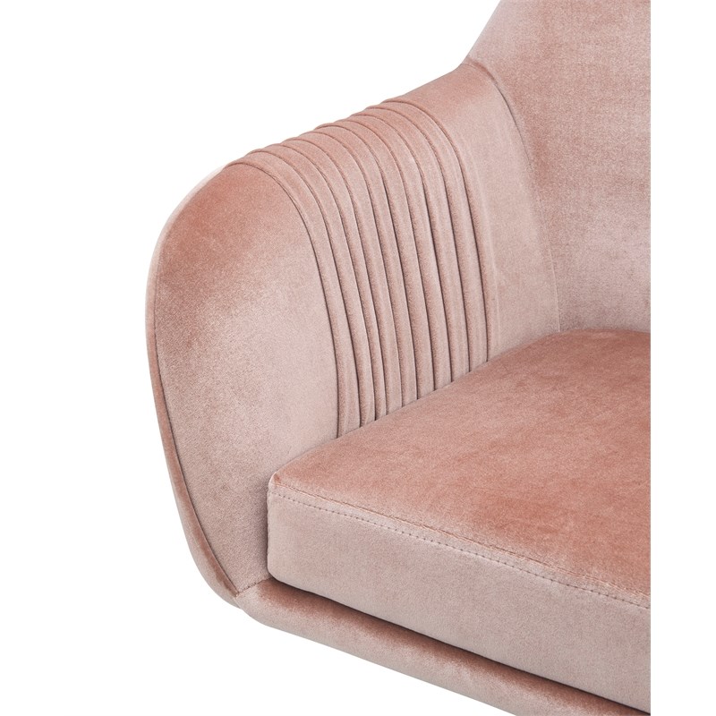 eimet dusky rose velvet office chair