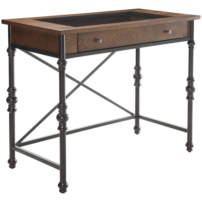 ACME Jalisa Glass Top Bar Table in Walnut and Black