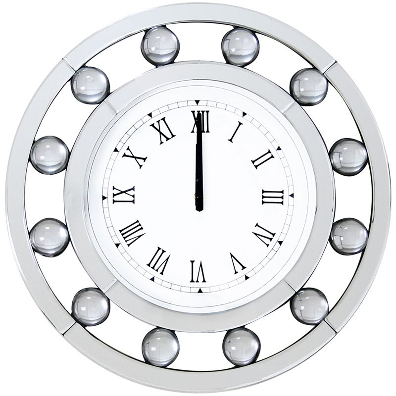 ACME Boffa Round Mirrored Wall Clock - 97405