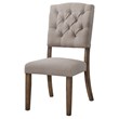 ACME Bernard Dining Side Chair in Cream and Weathered Oak