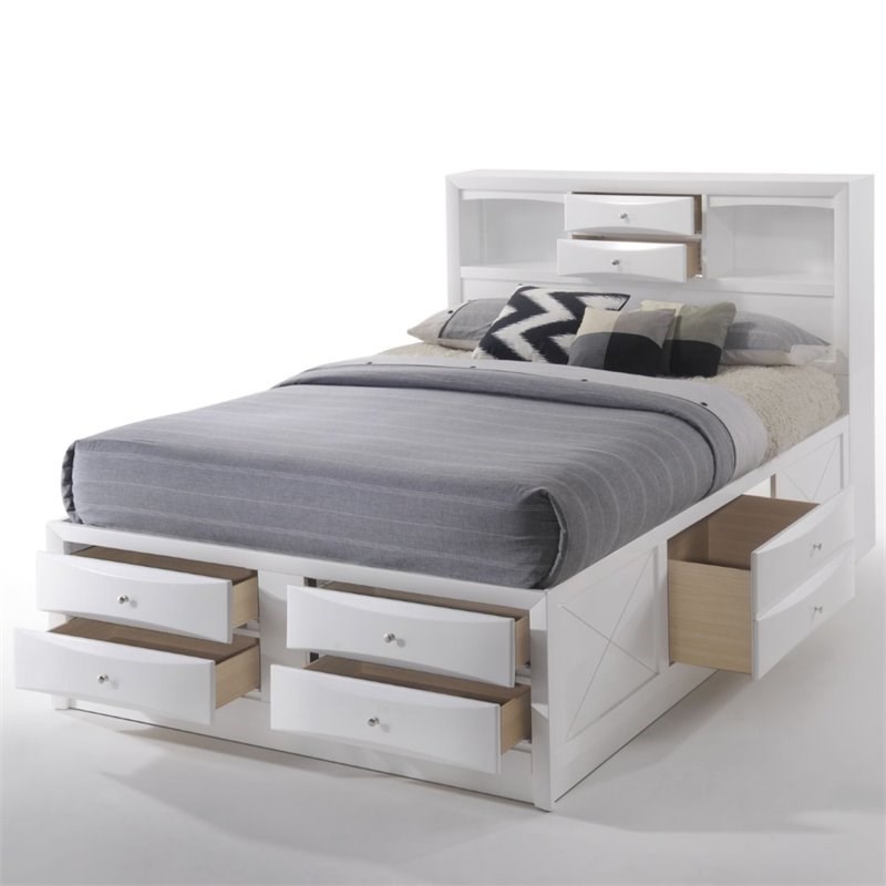 Acme Ireland Full Bed With Storage In, Braymer Storage Platform Bed Full