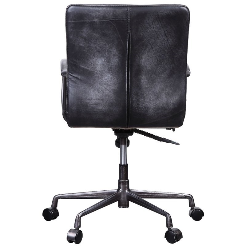 Modern 2 Piece Writing Desk and Executive Office Chair Set in Black