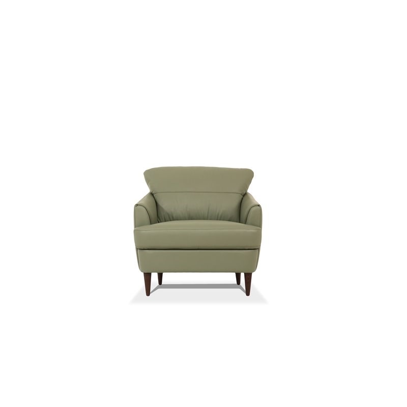 ACME Tacoma Leather Chair in Moss Green