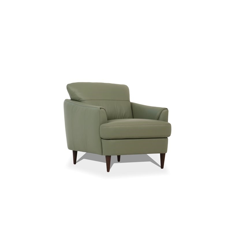 ACME Tacoma Leather Chair in Moss Green