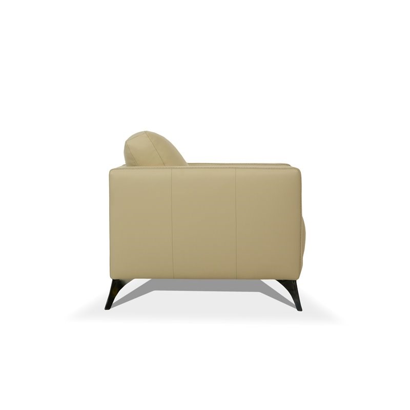 ACME Malaga Leather Accent Chair in Cream Homesquare