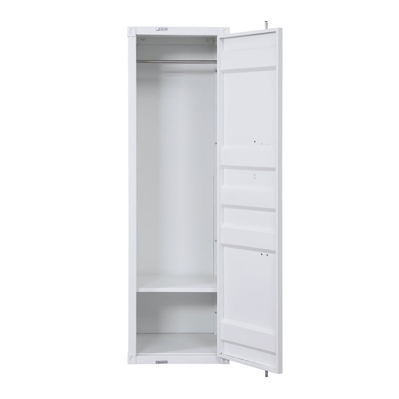 ACME Cargo Wardrobe Armoire with 1 Door in White