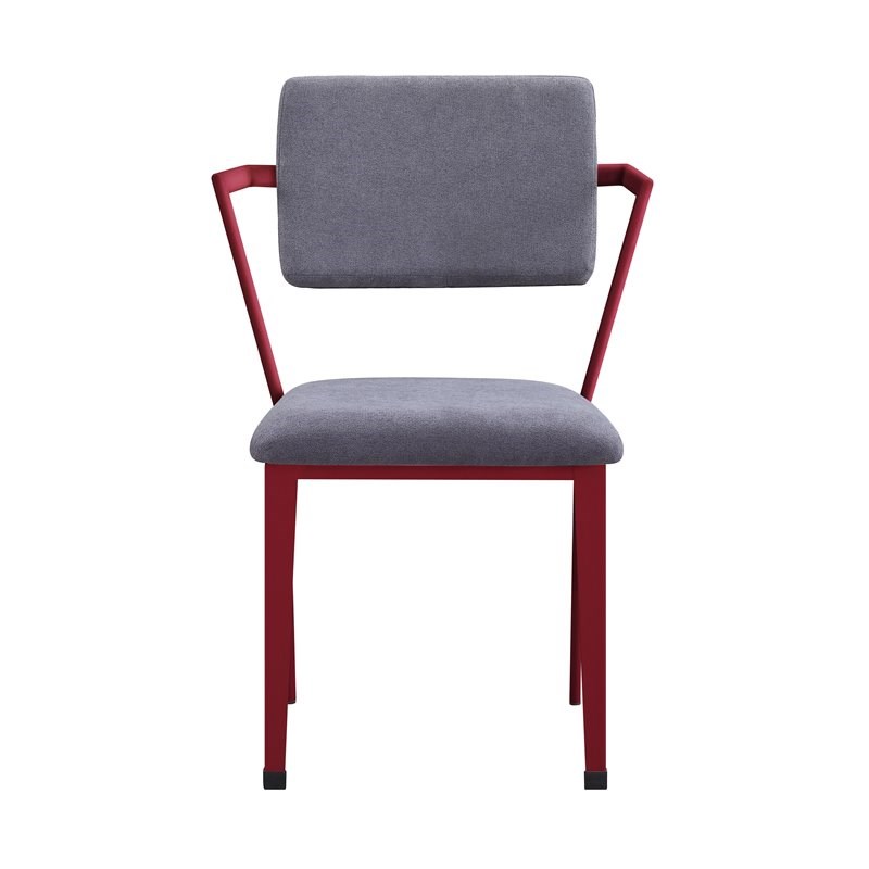 ACME Cargo Kids Chair in Gray Fabric & Red