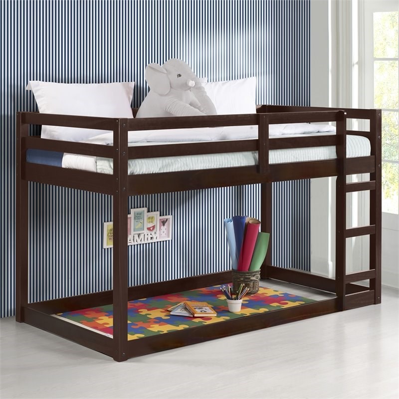 Acme Furniture Contemporary Wood Gaston Loft Bed in Espresso Homesquare