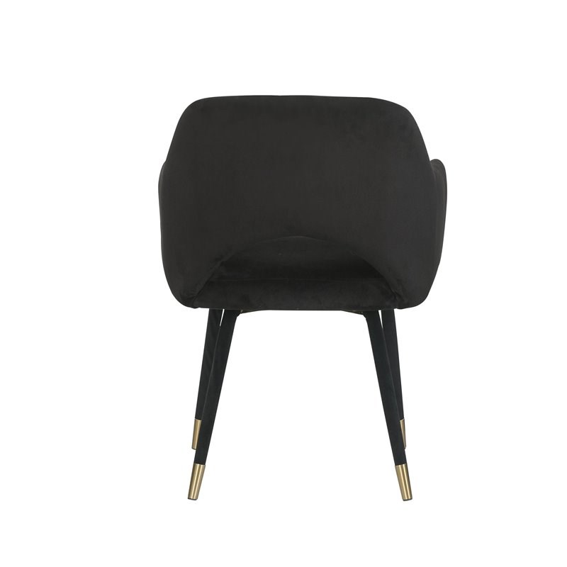 Acme Applewood Accent Chair in Black Velvet & Gold