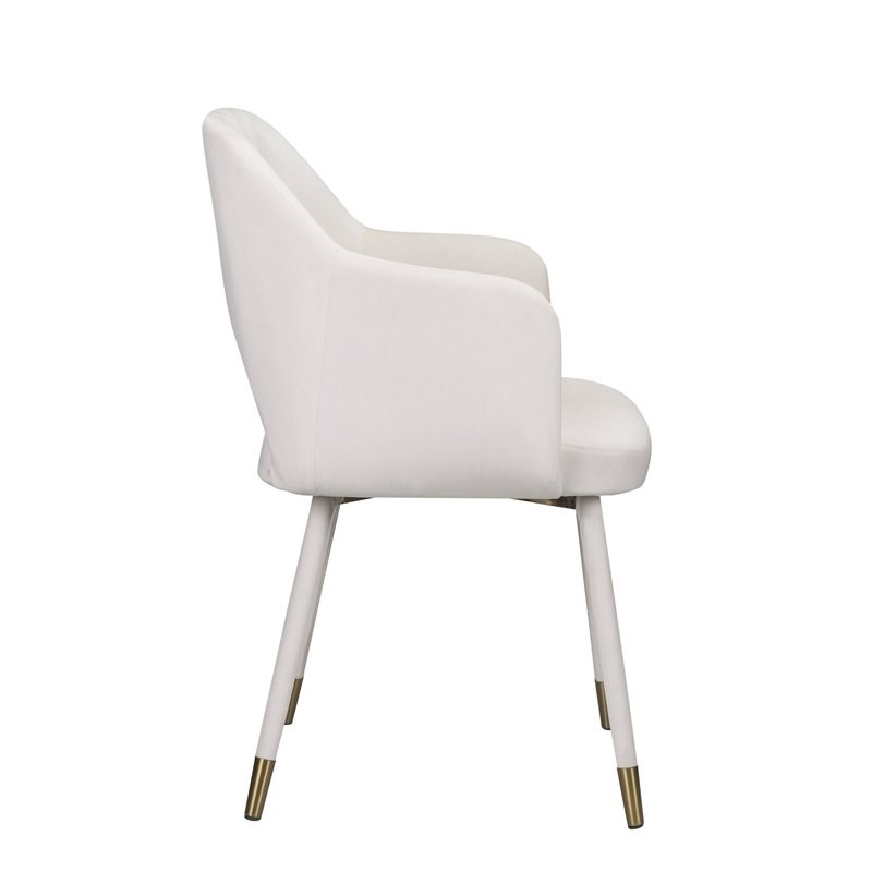 Acme Applewood Accent Chair in Cream Velvet & Gold