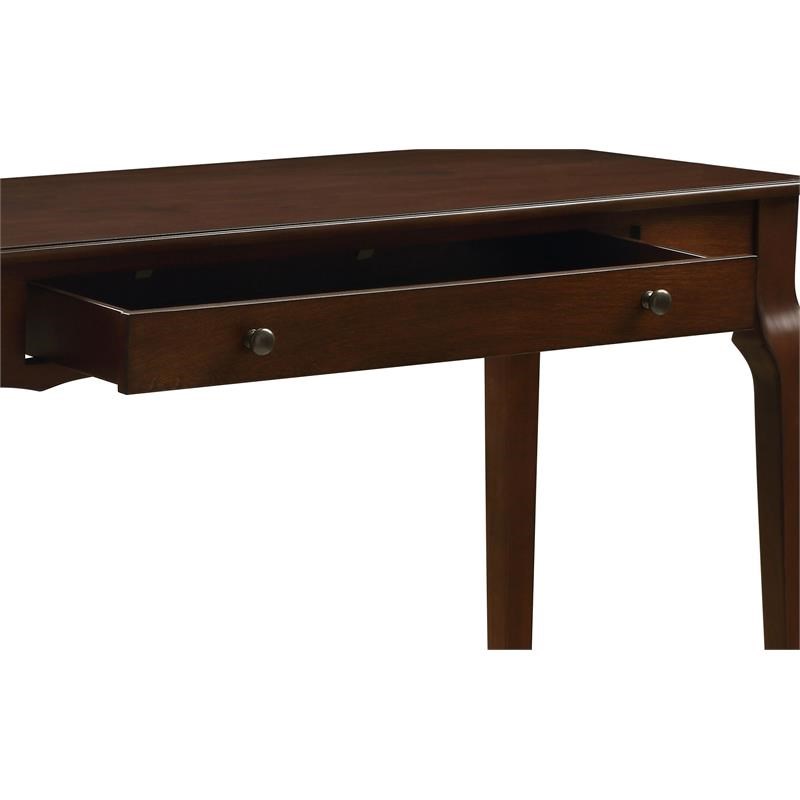 ACME Alsen Wooden Rectangular Writing Desk with Drawer in Espresso