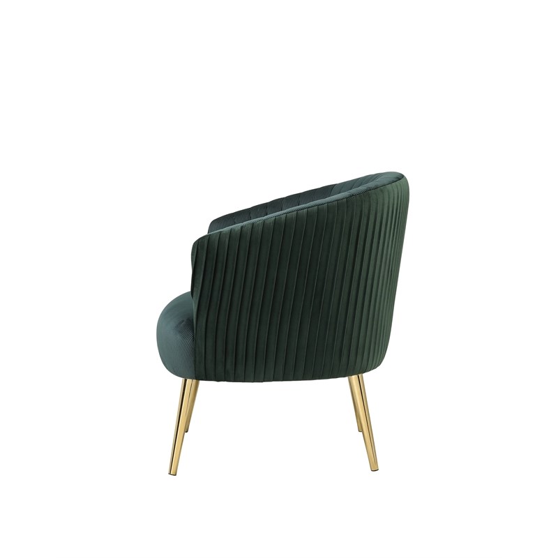 ACME Sigurd Accent Chair in Velvet and Gold