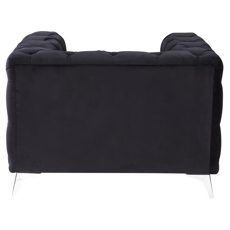 ACME Phifina Button Tufted Velvet Upholstery Chair in Black