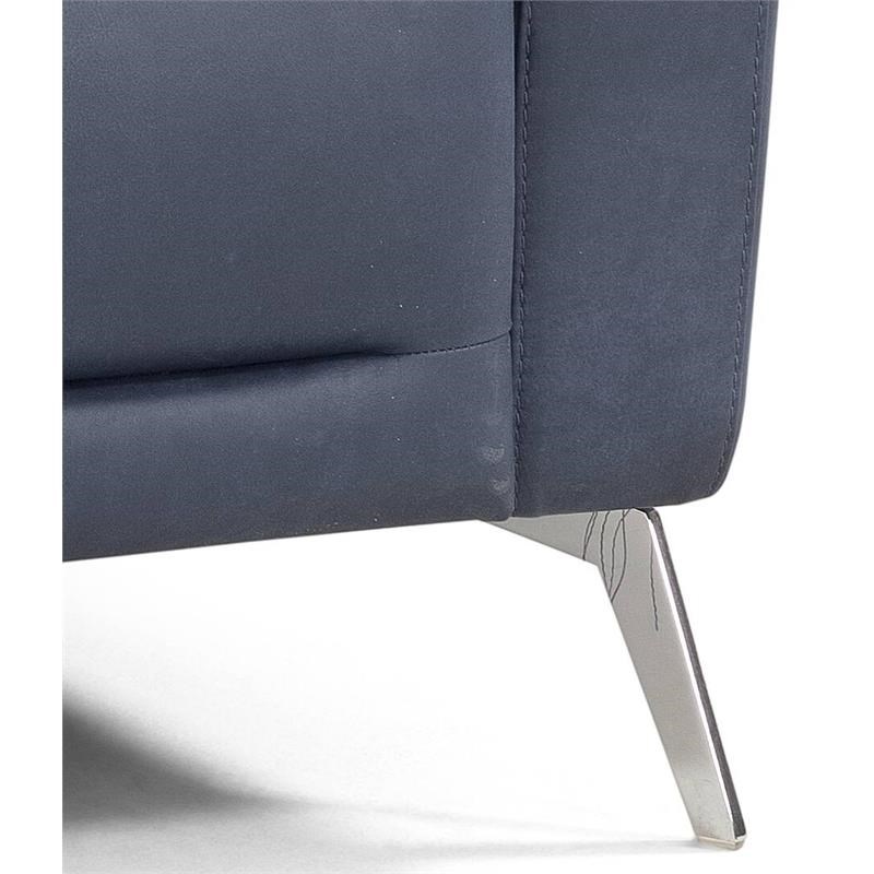 ACME Astonic Leather Upholstery Chair with Tight Black in Blue