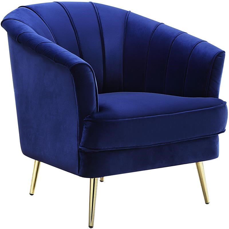ACME Eivor Chair in Blue Velvet
