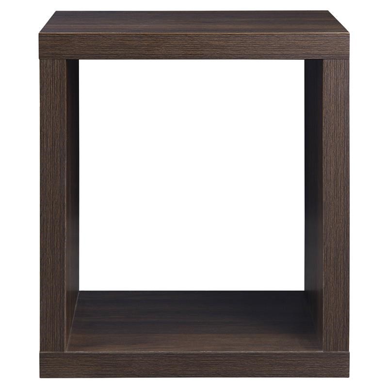 ACME Harel Modular Wooden Accent Table with Open Storage Compartment in Walnut
