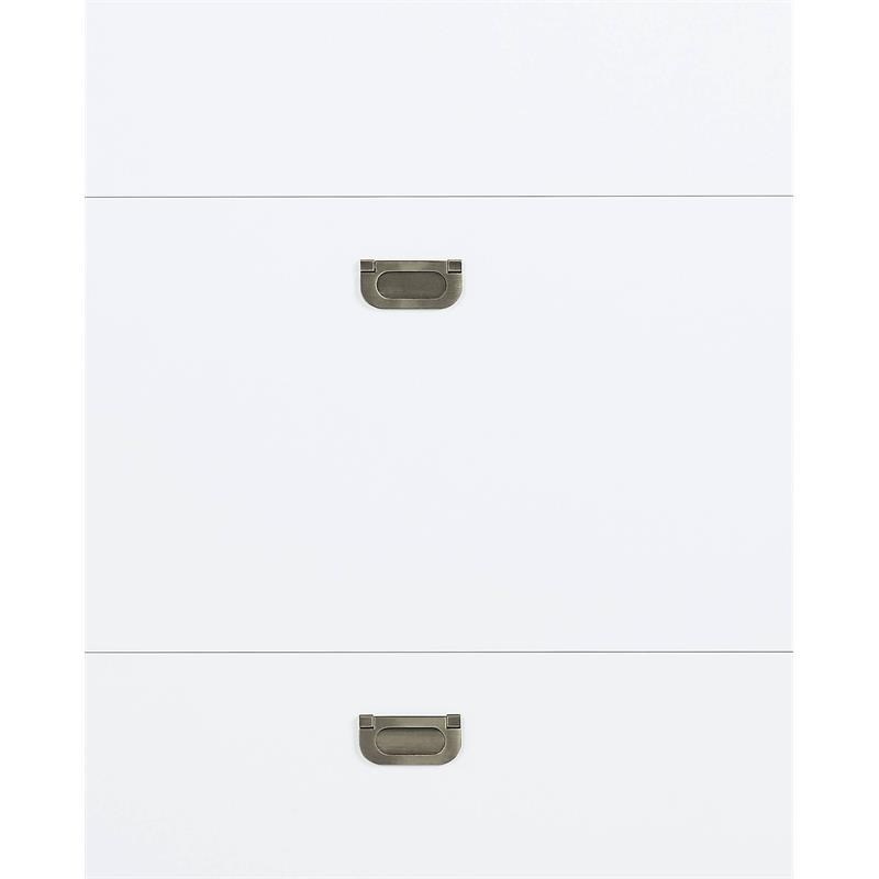 ACME Pagan Wooden Shoe Cabinet with Drawer in White High Gloss