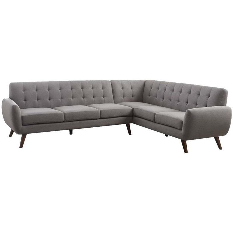 ACME Essick Sectional Sofa in Light Gray Linen