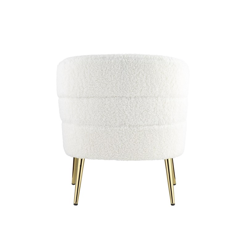 ACME Trezona Accent Chair in White Faux Sherpa
