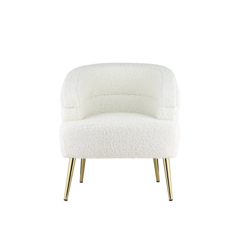 ACME Trezona Accent Chair in White Faux Sherpa