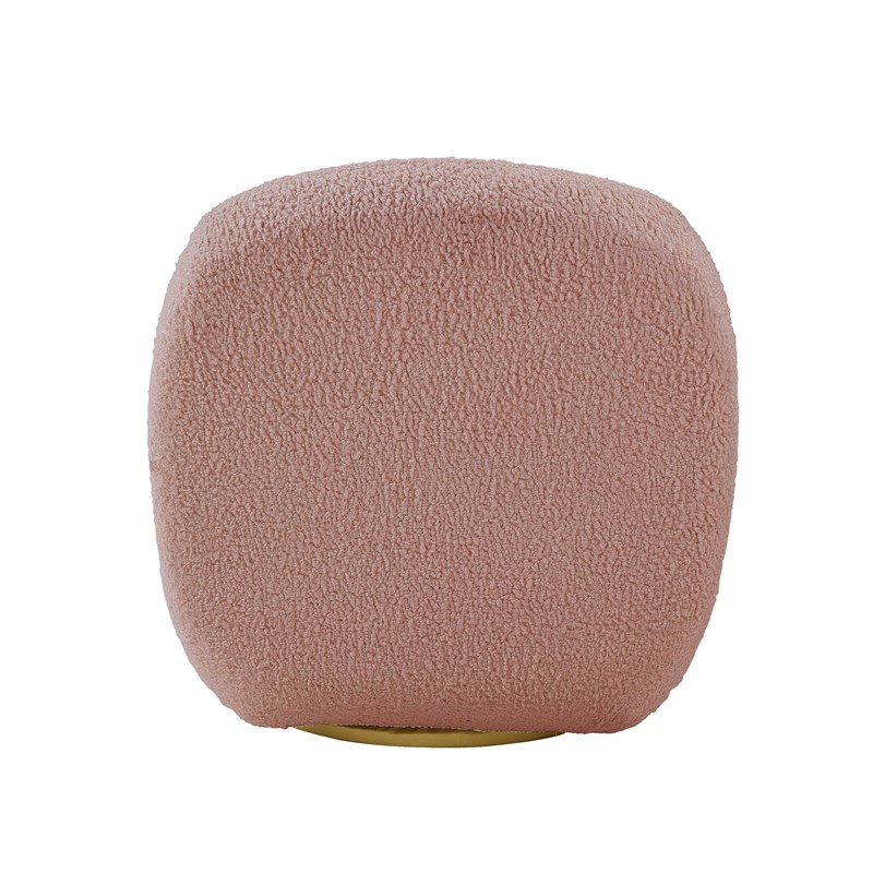 ACME Yedaid Accent Chair with Swivel in Pink Teddy Sherpa