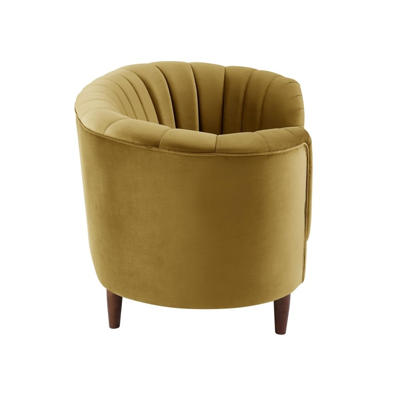 ACME Millephri Chair in Olive Yellow Velvet