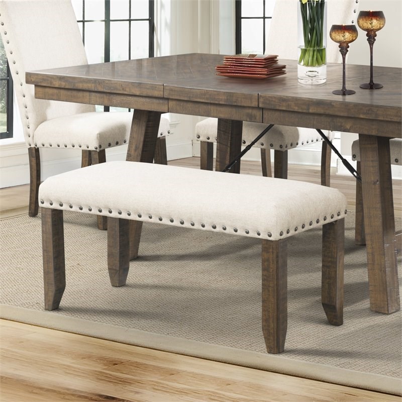 dex smokey walnut dining table