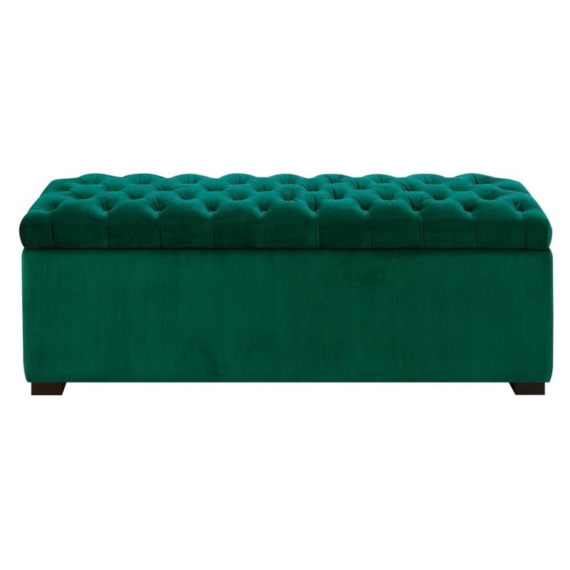 Picket House Furnishings Carson Shoe Storage Bench in Emerald