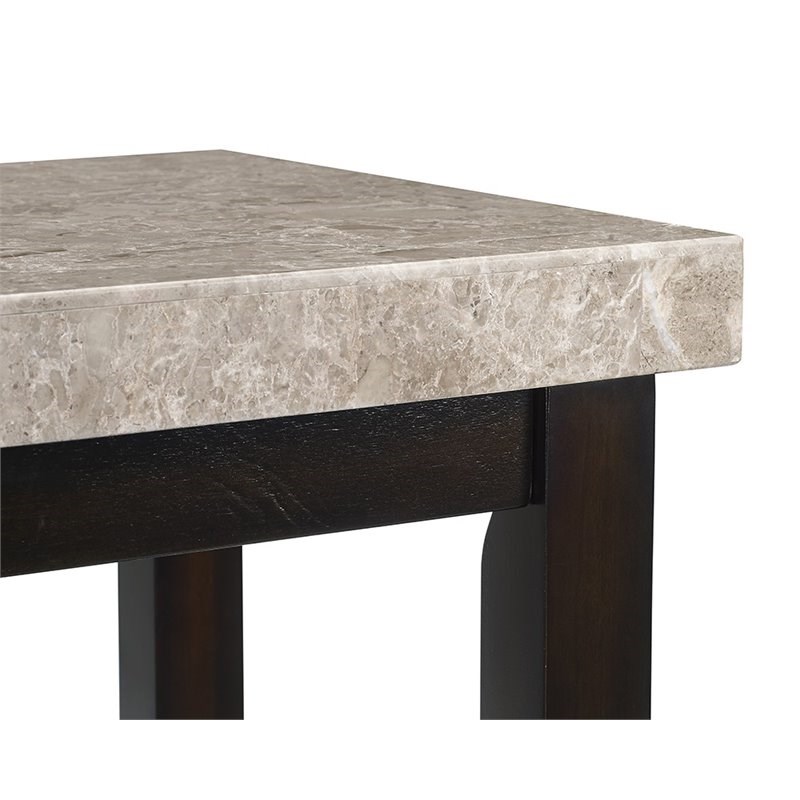 Picket House Furnishings Caleb Marble Top Console Table in Espresso