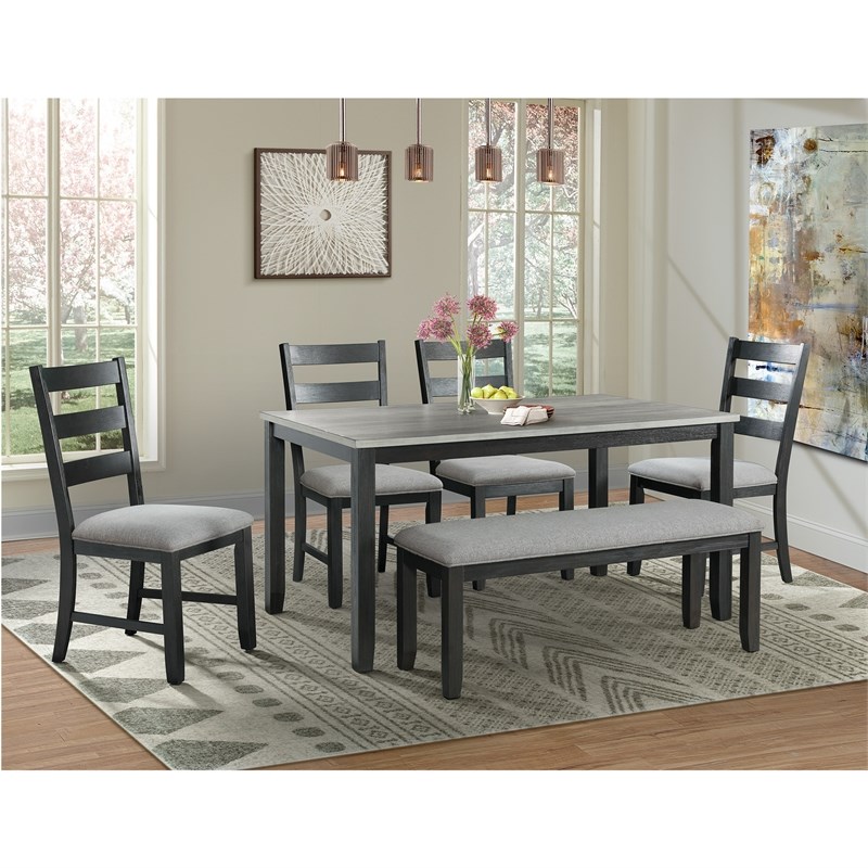 picket house furnishings kona gray 5pc dining set