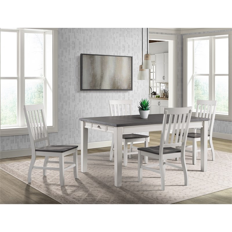 Picket House Furnishings Jamison Dining Table with Storage in White