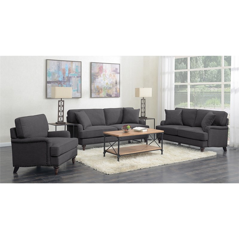 Picket House Furnishings Cassandra Chair in Charcoal Gray