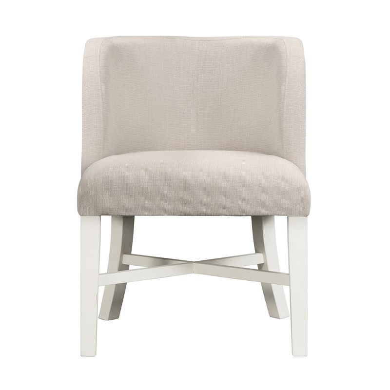 picket house furnishings barrett parson fabric upholstery chair set taupe/white dpk100pc