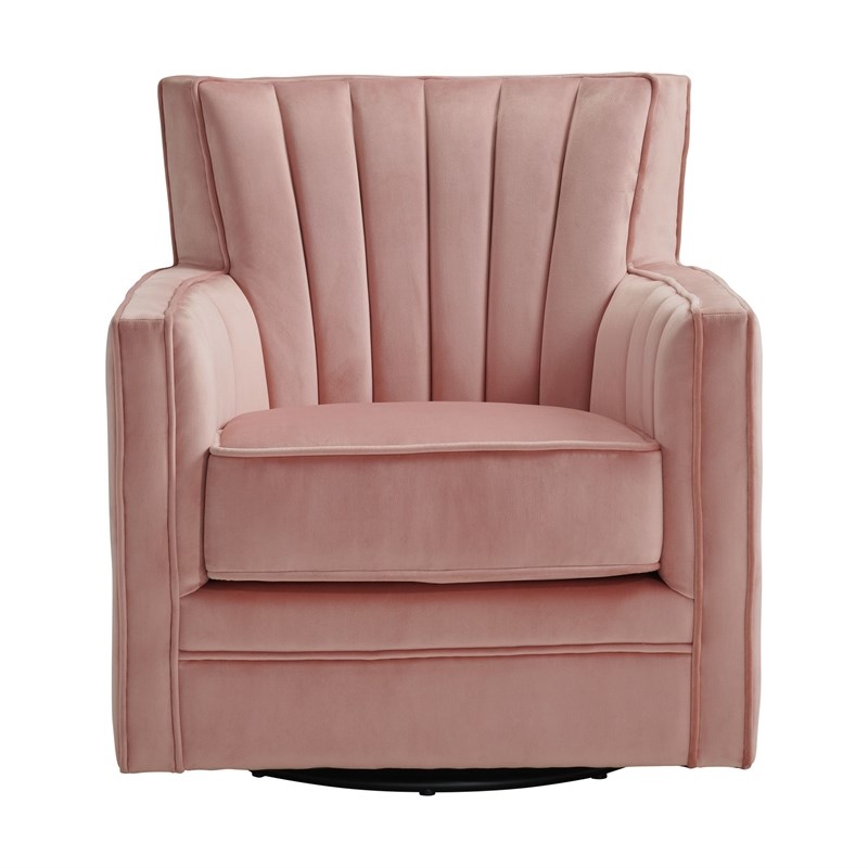 Picket House Furnishings Lawson Swivel Chair in Blush