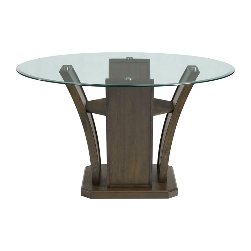 Picket House Furnishings Simms Round Standard Height Dining Table in Walnut
